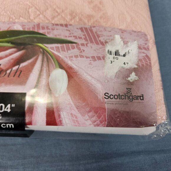 Vint JC Penney Tablecloth Table Linen Rectangle Oblong Pink 60x104" Floral Decor - Picture 6 of 11